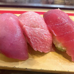 立喰 さくら寿司 - また鮪三点盛り