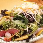 ピッツェリア パーレンテッシ - ⚫野菜サラダ　有機野菜は味が濃い