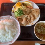 蜂屋食堂 - 生姜焼きライス