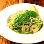shrimp and basil pasta
