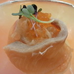 アフェット - 時鮭とフレンチキャビアの冷製カッペリーニ