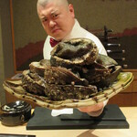 照寿司 - 近海の黒鮑盛り