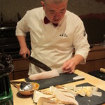 照寿司 - 特大松茸とクエ