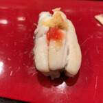 寿司栄 - タチウオ。少し炙ってありかなり美味しい。もう1回おかわりしようか悩んだ