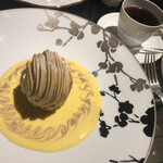 あざみ野うかい亭 - 和栗のモンブラン/コーヒー