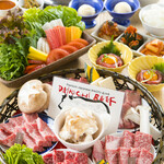 Oomigyuu Hitosuji Nouka Resutoran Daikichi - 宴会コースも３種類ご用意、すべて近江牛となります。