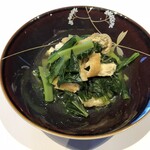 Oomigyuu Hitosuji Nouka Resutoran Daikichi - 夜の一品　地元滋賀県産の小松菜お浸し
