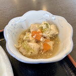 Katuzou - 小鉢、この日は高野豆腐の玉子とじ。