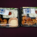 Shunsaiyakaimiyaharaten - 店頭で販売されていた唐揚げ弁当　12時少し過ぎで早くも残り2個