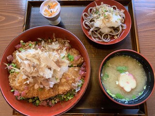 花月楼 - 醤油カツ丼セット