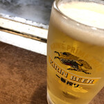 お好み焼 ひかり - 生ビール380円（ｷﾘﾝ･ｱｻﾋチョイスできます）