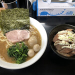 板橋家 - 料理写真:味玉ラーメンな並　　チャーシュー丼350円