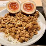 紀州清流担々麺 produce by KEISUKE - 料理写真:肉味噌味玉ごはん390円