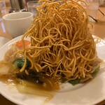 南海飯店 - かたい焼ソバの麺