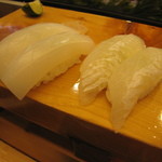 辰美寿し - 2012.7　白烏賊、まこ鰈