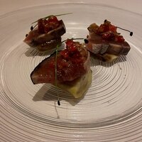 PRIMO - 気仙沼産戻りカツオのスコッタート　ナス　ブッタネスカソース（2020.9）