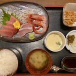 Kirin tei - 【2020/10写真】「刺身盛り合わせ定食」@1500