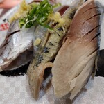 Sushi Choushimaru - 光物３カン（あじ・金華しめさば・いわし）
