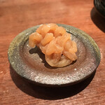 泡盛倉庫 - 豆腐ようの液で漬けたイカ(サービス)