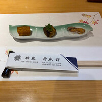 柳家錦 - 揚げ南瓜、鮎の甘露煮、ふな寿司