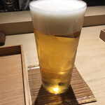 もと井 - 生ビール　グラスが薄くて最高