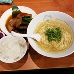 麺屋 六感堂 - 金目鯛煮つけ定食 (金目鯛あら出汁かけラーメン付き)