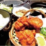 Deep-fried salted koji set meal