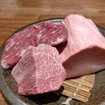 和牛 まつした - ●おまかせｺｰｽ9000+追加単品ｼｬﾄｰﾌﾞﾘｱﾝ 100ｇ7500+ｺｰｽﾎﾙﾓﾝ500+盛岡冷麺(小)900+ｽﾊﾟｰｸﾘﾝｸﾞﾜｲﾝ ｶﾊﾞ ﾎﾞﾄﾙ5000=24,460円 2020年10月