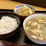 Kagurazaka Sasaki - すっぽん餡かけ豆腐（小鉢・ご飯付き）　すっぽんの身もぷるぷる＝コラーゲンたっぷり！ とろみの付いたスープが美味しい！！