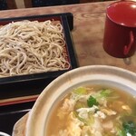 さか本 そば店 - ホタテ雑炊＆もり、雑炊のセットもみかけたら是非