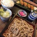 さか本 そば店 - カキフライ＆もり