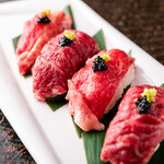 肉もつ屋 神坊 - 「認定生食用食肉取扱者等設置施設」和牛　肉すし　