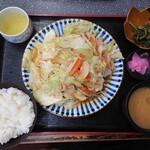 Kougyokubo Shokudou Meshi Shinchan - 2020年10月　肉味噌キャベツ定食　ご飯小　950円+税