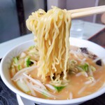 焼石クアパークひめかゆ 食堂 - 麺上げ