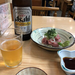 ときわ食堂 - 瓶ビール大＋中落ち