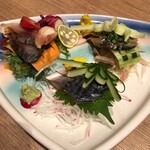 Saba No Eki - づけ鯖の三種盛り