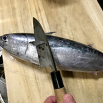 道の駅おが - あとは切るだけ。今回はノーカットで行きますよ！