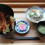 茶屋おがまち - 「九頭竜舞茸の天丼」と「おろし蕎麦」のセット