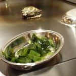 銀座うかい亭 - 付け添えの極上生わかめ