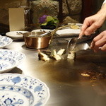 銀座うかい亭 - 焼鮑　有明海苔の香り