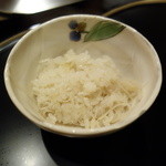 銀座うかい亭 - 食事：釜炊き新生姜ご飯