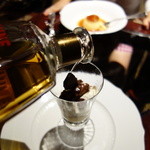 銀座うかい亭 - デザート：ベルギービターチョコ・コニャック