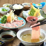 Olive pork Takase tea shabu set meal