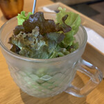 Yatsugatake J&N auberge - 食事をオーダーするとサラダが付きます