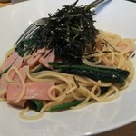 ボーノ - 別の日の ランチパスタ  ホウレン草とハムの和風醤油味