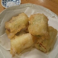 寿司勝 - 下仁田ねぎ天ぷら♪