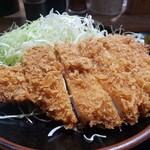 とんかつ 肉料理 麻釉 - ロースかつアップ2020.10.27