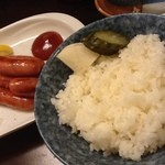 居酒屋とくとく - ウインナー炒めとごはん