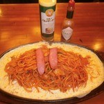 カフェ ジートレス - 鉄板イタリアンスパゲティ：ジャンボ（830円）①