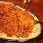 カフェ ジートレス - 鉄板イタリアンスパゲティ：ジャンボ⑤スパ麺は1.9mmって感じかな